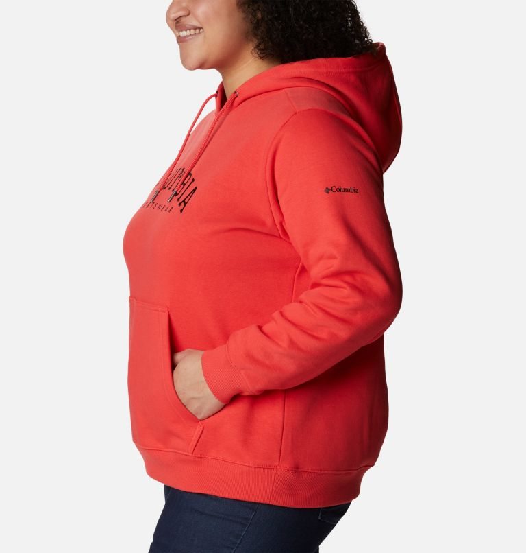 Columbia Logo Hettegensere Dame Rød | Plus Size 75814B